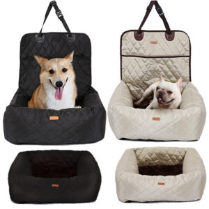 Deluxe 2 In 1 Pet Dog Carrier Folding Car Seat Pad Thickened Multi-purpose Pet Bed Dog Car Mattress Pets Supplies
