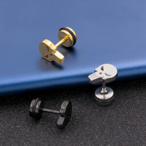 Skull Head Women and Men Titanium Steel Hypoallergenic Stud Earrings