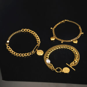 New Curved Glossy Design Simple And Light Luxury Bracelet