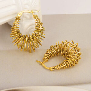 European And American Entry Lux Big Circle Earrings Women's High-grade Personalized Minority Design Geometric