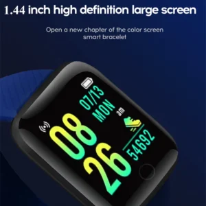 Multifunctional Smartwatch – For Men, Women, and Kids | Message Alerts, Music Control, Fitness Tracking, Alarm & More (D13 116Plus)