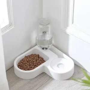 1pcs Double Dog and Cat Bowl-Pet and Food Bowl Set with Pet Feeding Bowl Suitable for Cats and Small Dogs