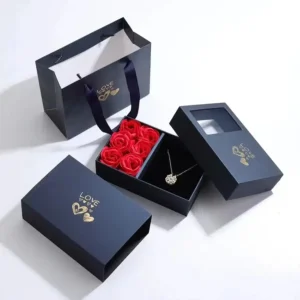 Lucky Four-leaf Clover Necklace With Rose Gift Box