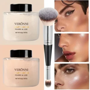 Natural Oil Control Makeup Powder Brightening Mist Facial Modification Powder Waterproof Lightweight Powder Dispersal Cosmetics