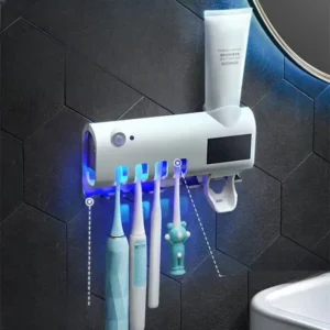 Multifunctional Toothbrush Box Toothpaste Squeezer Toothbrush Storage Device Bathroom Organizer