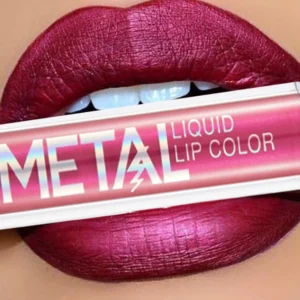 12 Color Metallic Matte Liquid Lipstick Waterproof Matte Shimmer Glitter Metal Long Lasting Non-Stick Cup Lip Gloss Women Makeup