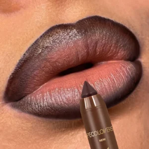 Velvet Lip Liner Crayon, Matte Tapered Gradient Lipstick Pen, Waterproof Non-Sticky Contouring Lip Makeup, Mixed Color System