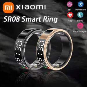 New R08 Smart Ring 5ATM Waterproof Bluetooth 5.1 Heart Rate Blood Oxygen Monitoring Multi Sports Modes
