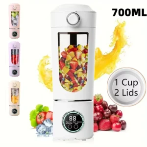 New Portable Juice Maker Blender – 2-in-1 Blender Bottle for Shakes and Smoothies