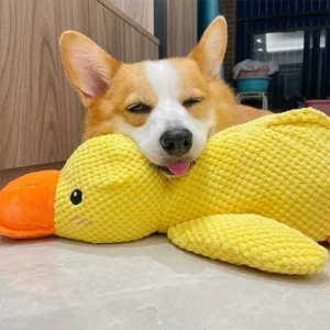 Calming Duck Dog Toy – Durable Soft Plush Chew Toy for Indoor Play and Boredom Relief