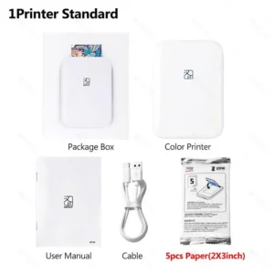 Portable Photo Printer 2025 Color Photo – Portable Mobile Mini Bluetooth Handheld Pocket Printer