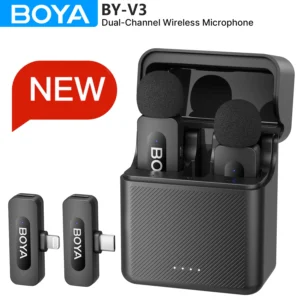 Wireless Lavalier Microphone – Lapel Mic for iPhone, iPad, Android, Smartphones, Gaming, Video Recording, and Streaming