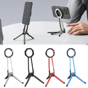 MagSafe Phone Tripod – 360° Rotating Dual-Sided Magnetic Phone Holder for Professional Content Creation